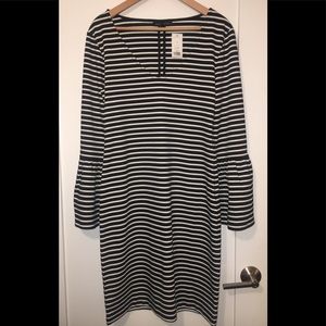 NWT Banana Republic Stripe Bell Sleeve Dress M